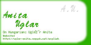 anita uglar business card